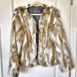 LANSHIFEI Faux Fur Jacket